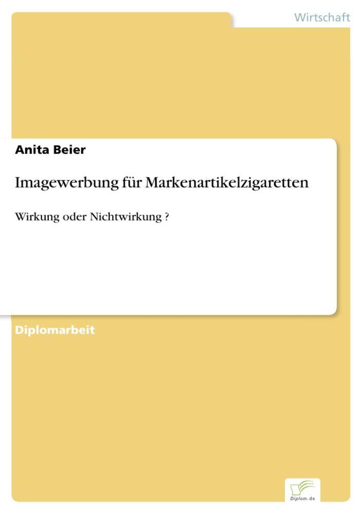 Imagewerbung für Markenartikelzigaretten