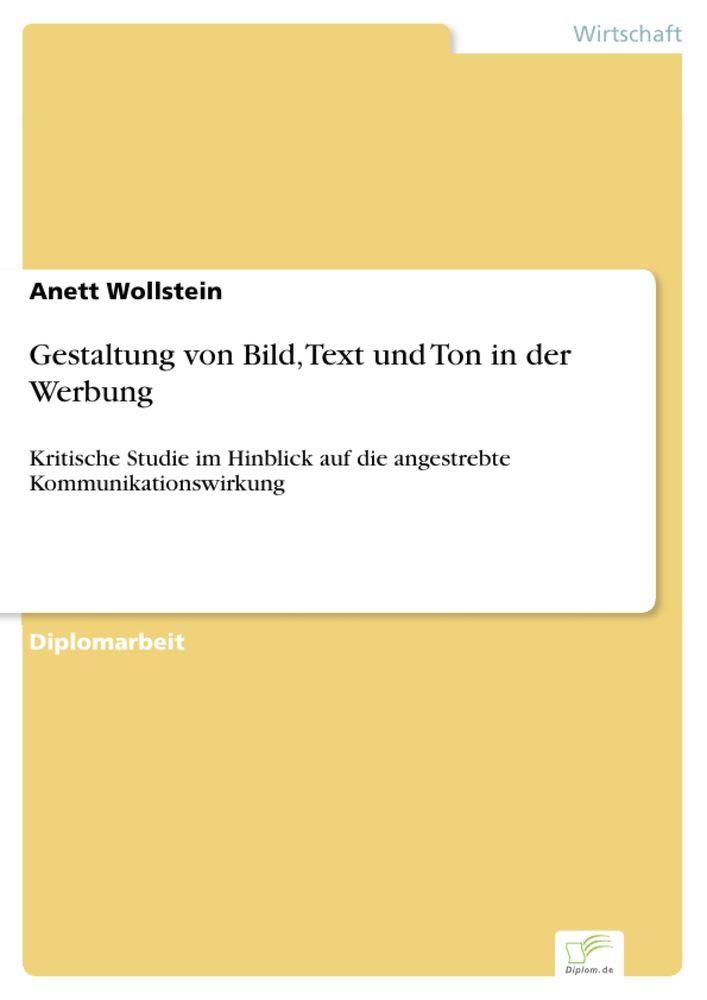 Gestaltung von Bild Text und Ton in der Werbung