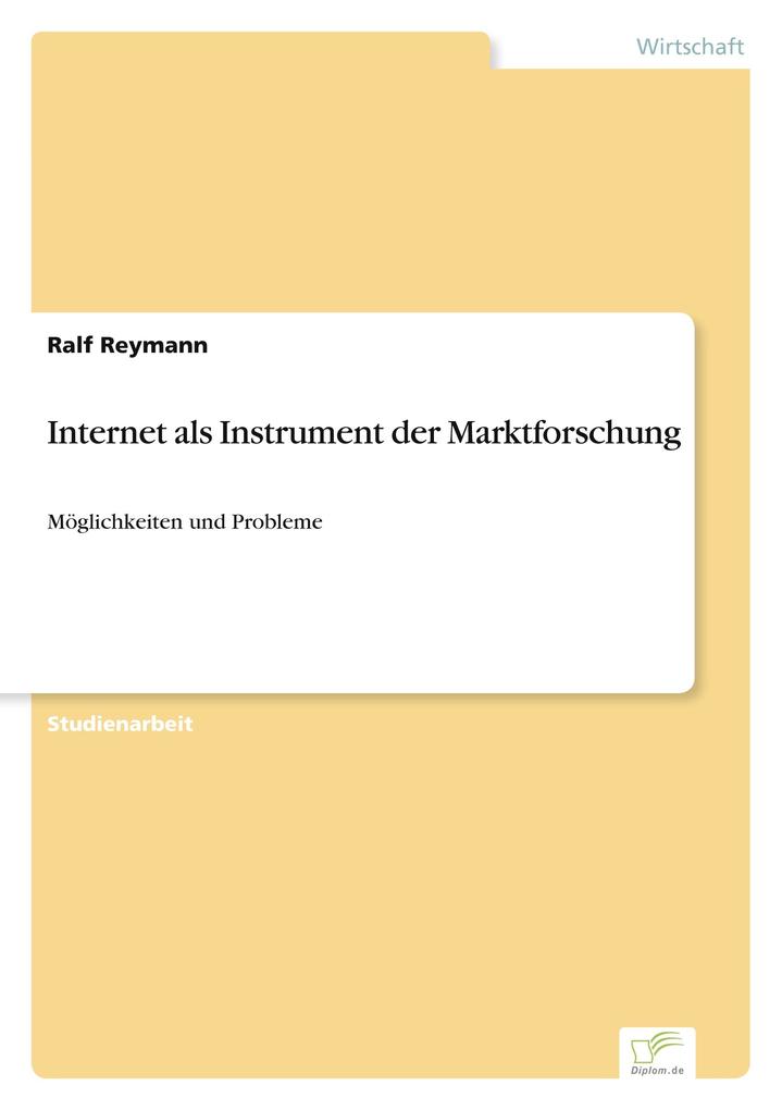 Internet als Instrument der Marktforschung