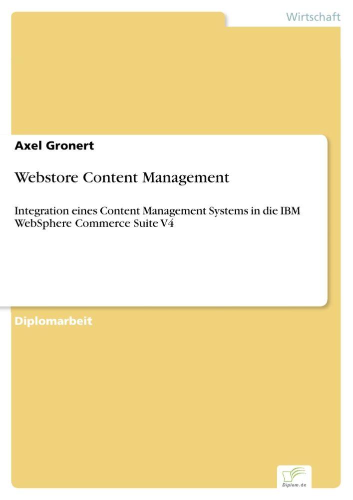 Webstore Content Management