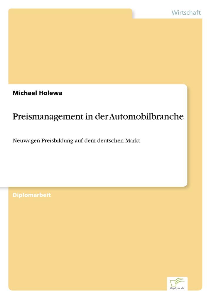 Preismanagement in der Automobilbranche