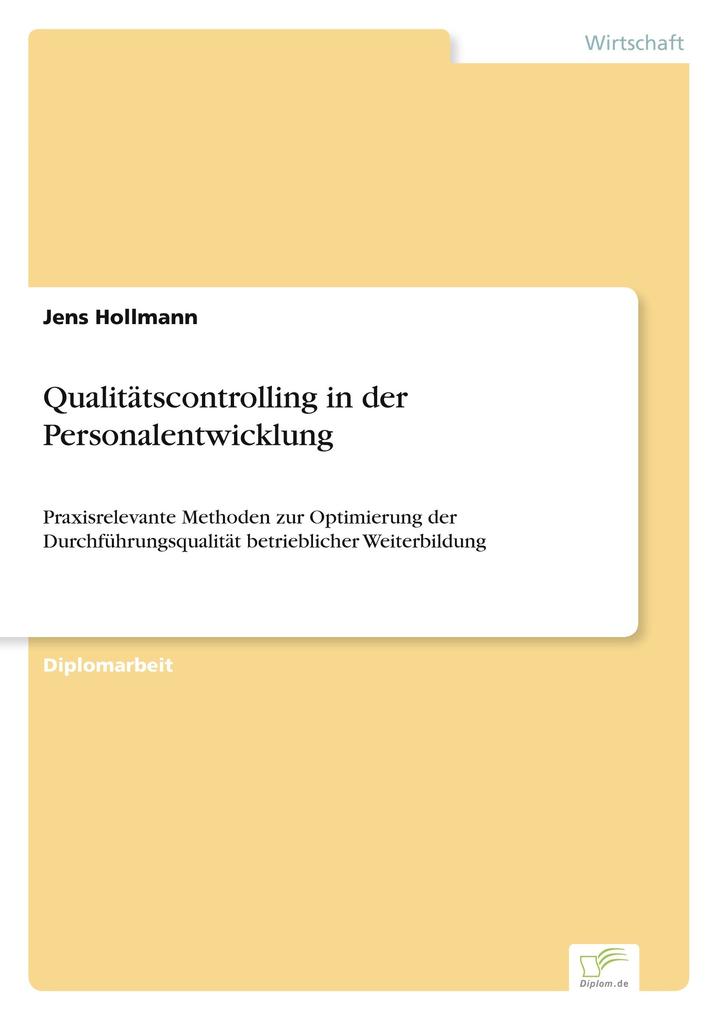 Qualitätscontrolling in der Personalentwicklung