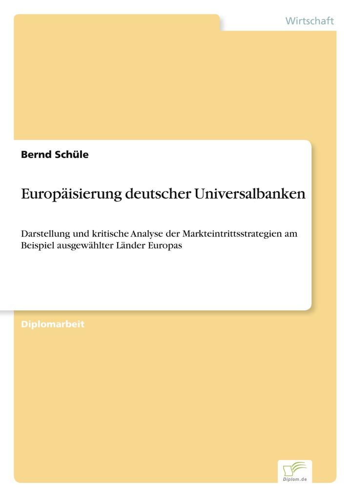 Europäisierung deutscher Universalbanken