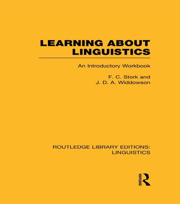 Learning about Linguistics (RLE Linguistics A: General Linguistics)
