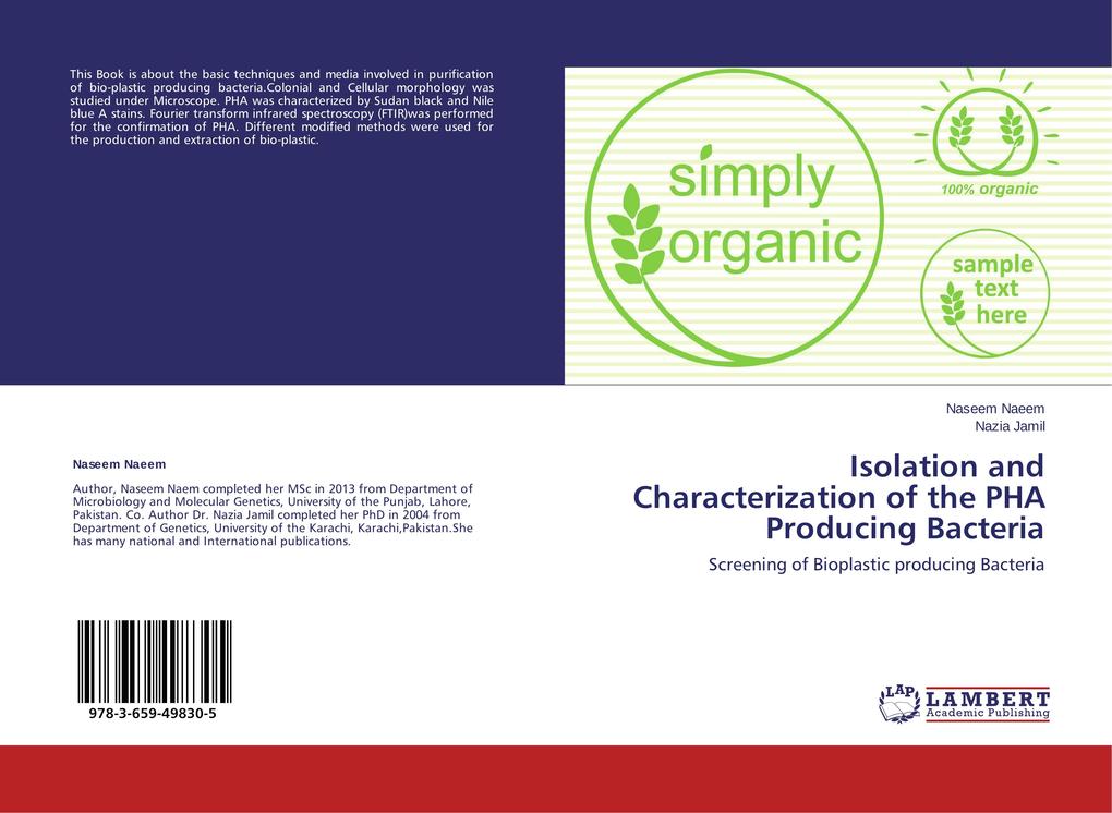 Isolation and Characterization of the PHA Producing Bacteria