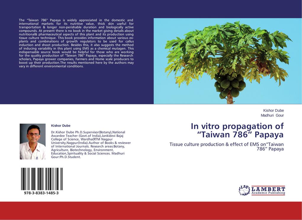In vitro propagation of 'Taiwan 786' Papaya
