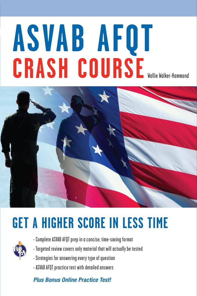 ASVAB AFQT Crash Course Book + Online