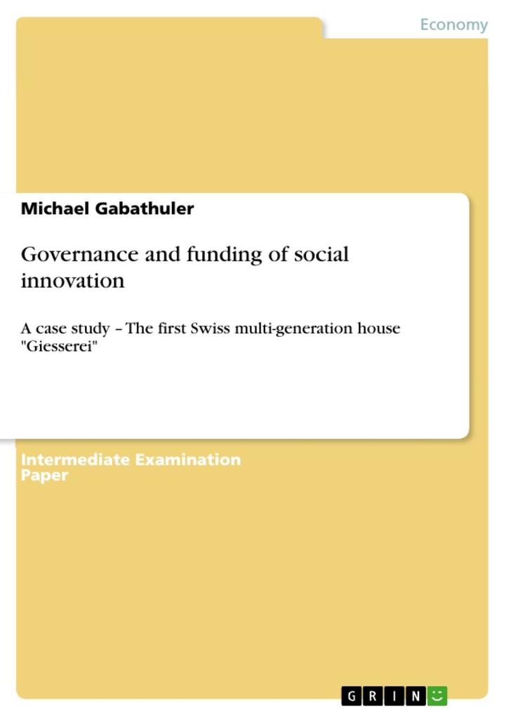 Governance and funding of social innovation