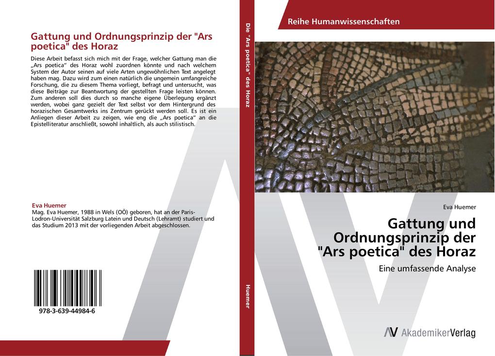 Gattung und Ordnungsprinzip der 'Ars poetica' des Horaz