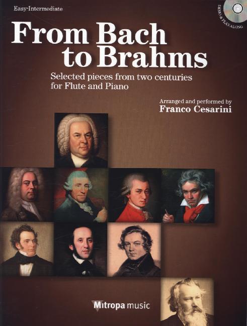 From Bach to Brahms für Querflöte und Klavier m. Audio-CD