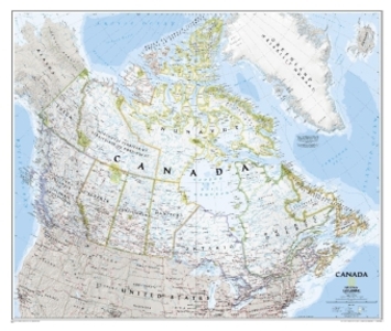 National Geographic Map Canada Planokarte