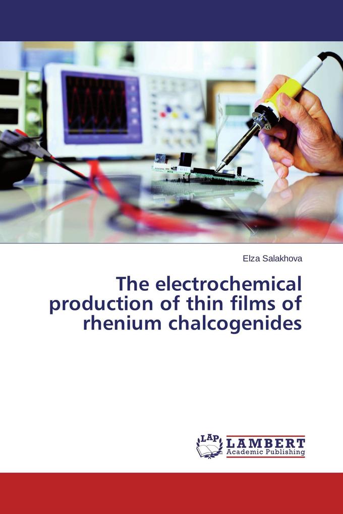 The electrochemical production of thin films of rhenium chalcogenides