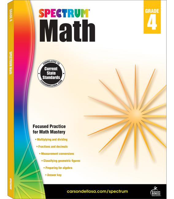 Spectrum Math Workbook Grade 4
