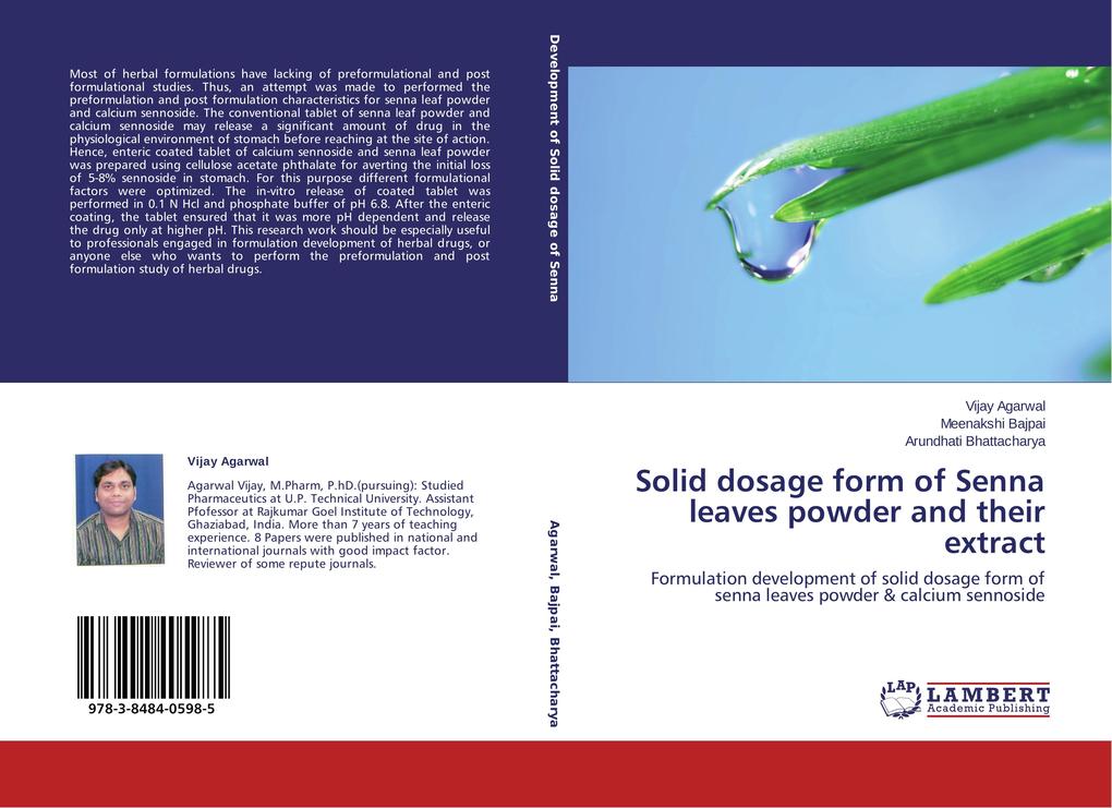 Solid dosage form of Senna leaves powder and their extract