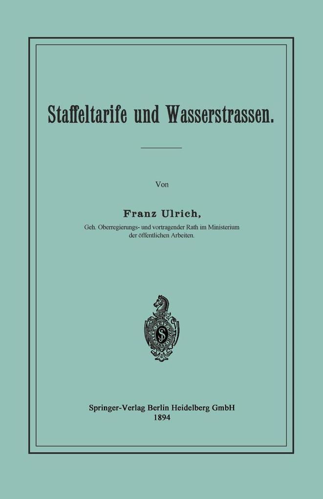 Staffeltarife und Wasserstrassen