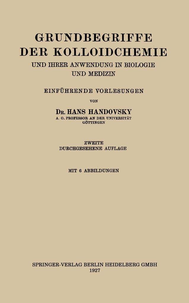 Grundbegriffe der Kolloidchemie