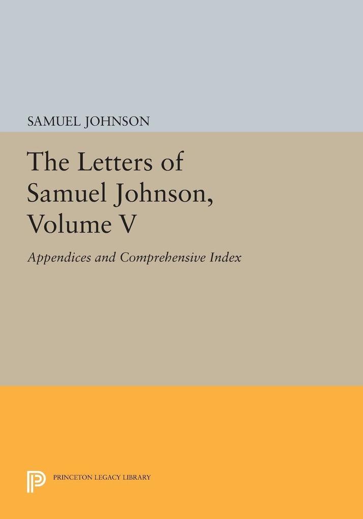 The Letters of Samuel Johnson Volume V