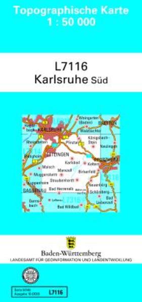 Topographische Karte Baden-Württemberg Zivilmilitärische Ausgabe - Karlsruhe-Süd