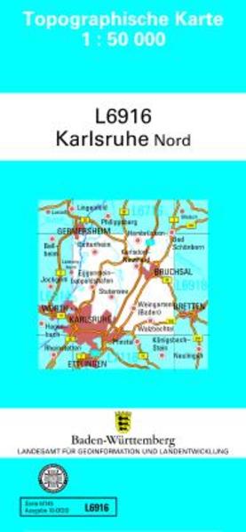 Topographische Karte Baden-Württemberg Zivilmilitärische Ausgabe - Karlsruhe-Nord