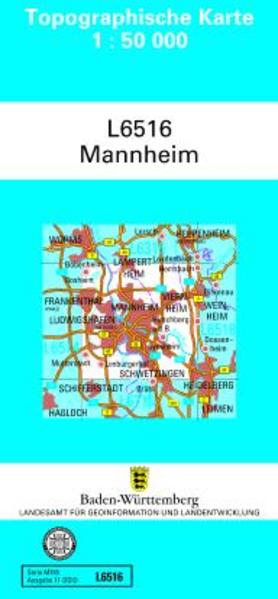 Topographische Karte Baden-Württemberg Zivilmilitärische Ausgabe - Mannheim