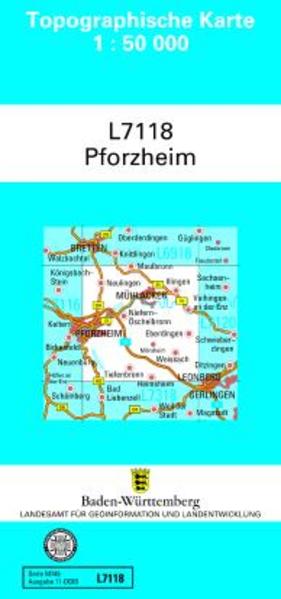 Topographische Karte Baden-Württemberg Zivilmilitärische Ausgabe - Pforzheim
