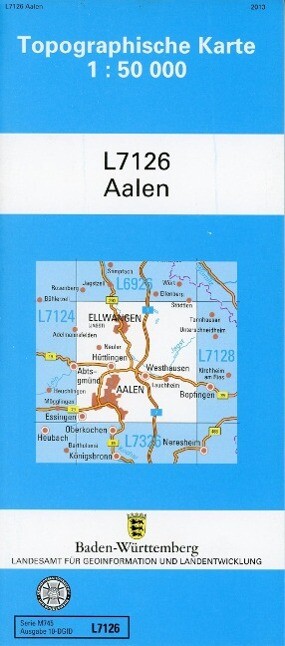 Topographische Karte Baden-Württemberg Zivilmilitärische Ausgabe - Aalen