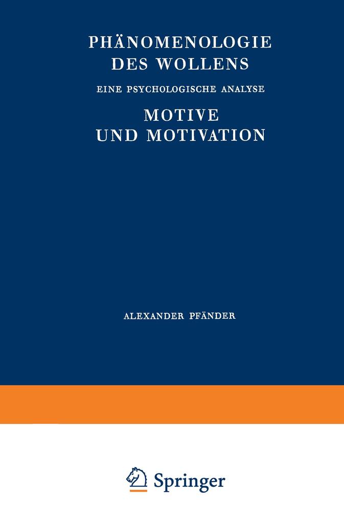 Phänomenologie des Wollens