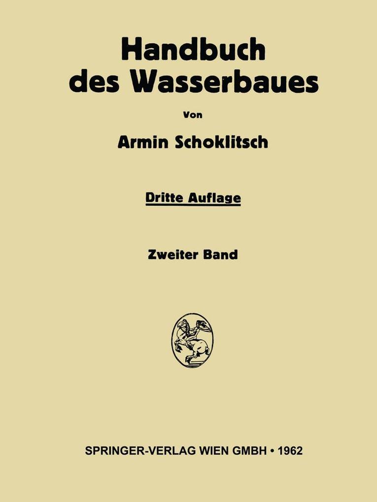 Handbuch des Wasserbaues