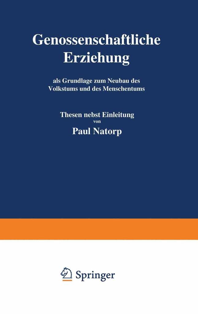 Genossenschaftliche Erziehung