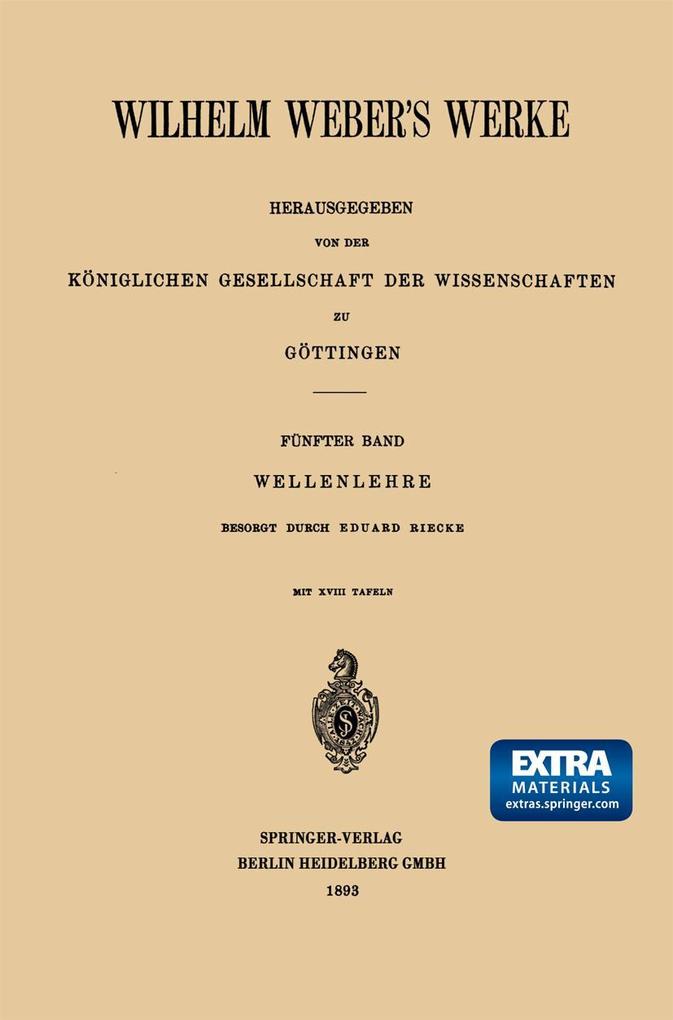 Wilhelm Weber's Werke