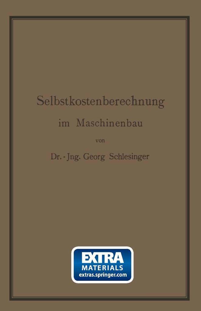 Selbstkostenberechnung im Maschinenbau