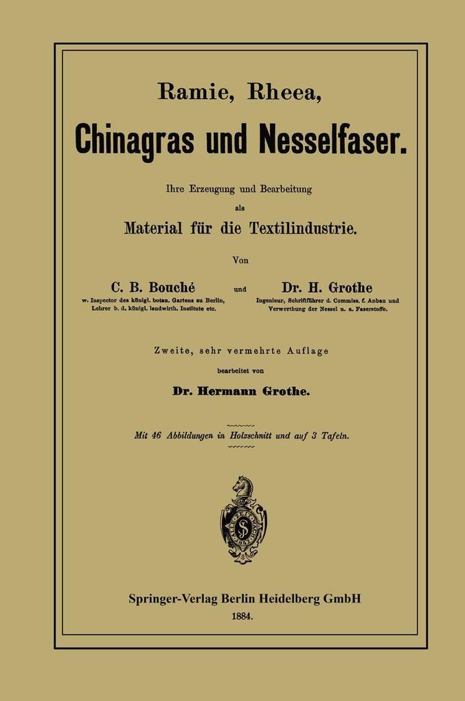 Ramie Rheea Chinagras und Nesselfaser