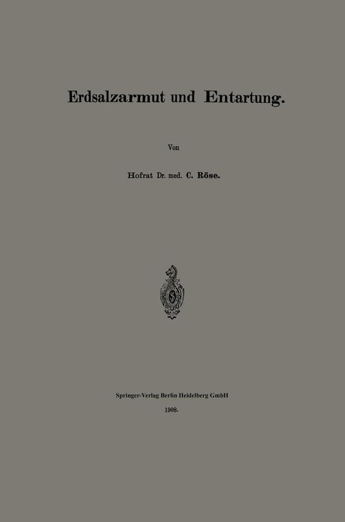 Erdsalzarmut und Entartung