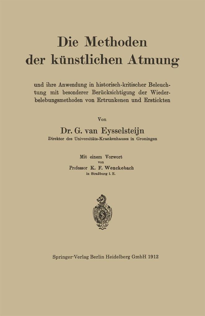 Die Methoden der künstlichen Atmung