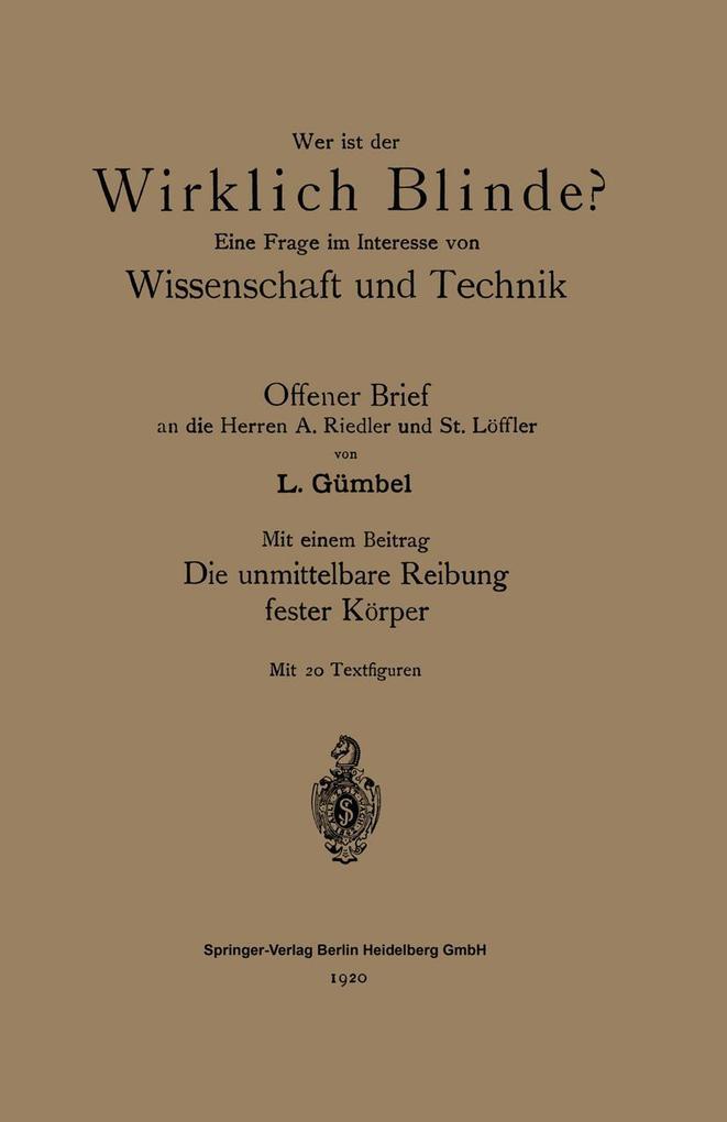 Wer ist der wirklich Blinde?