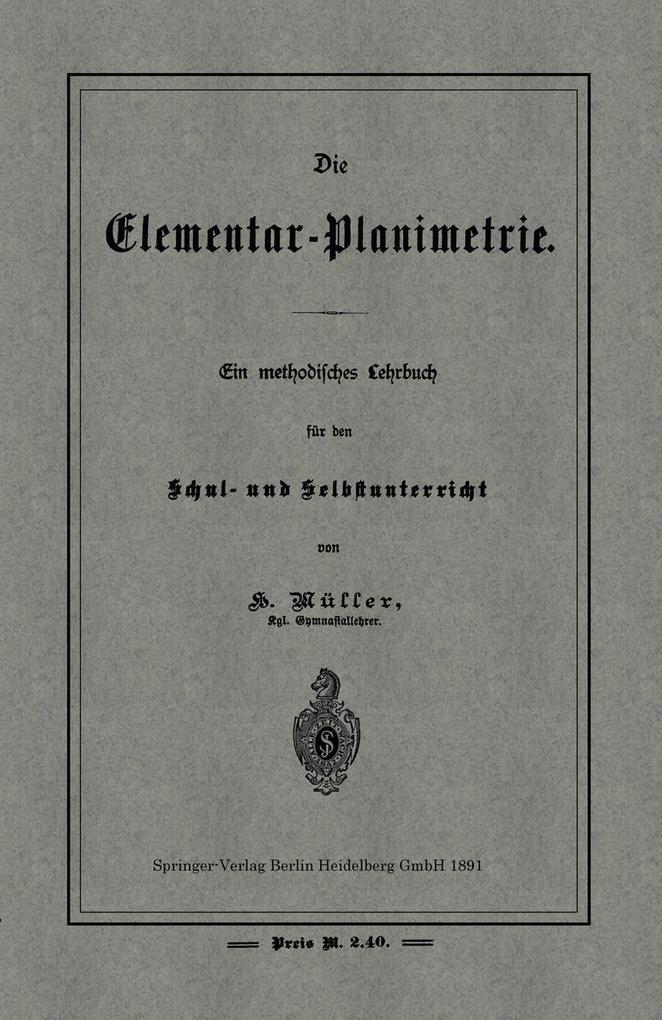 Die Elementar-Planimetrie