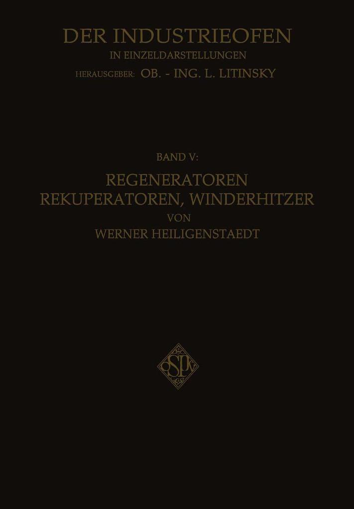 Regeneratoren Rekuperatoren Winderhitzer
