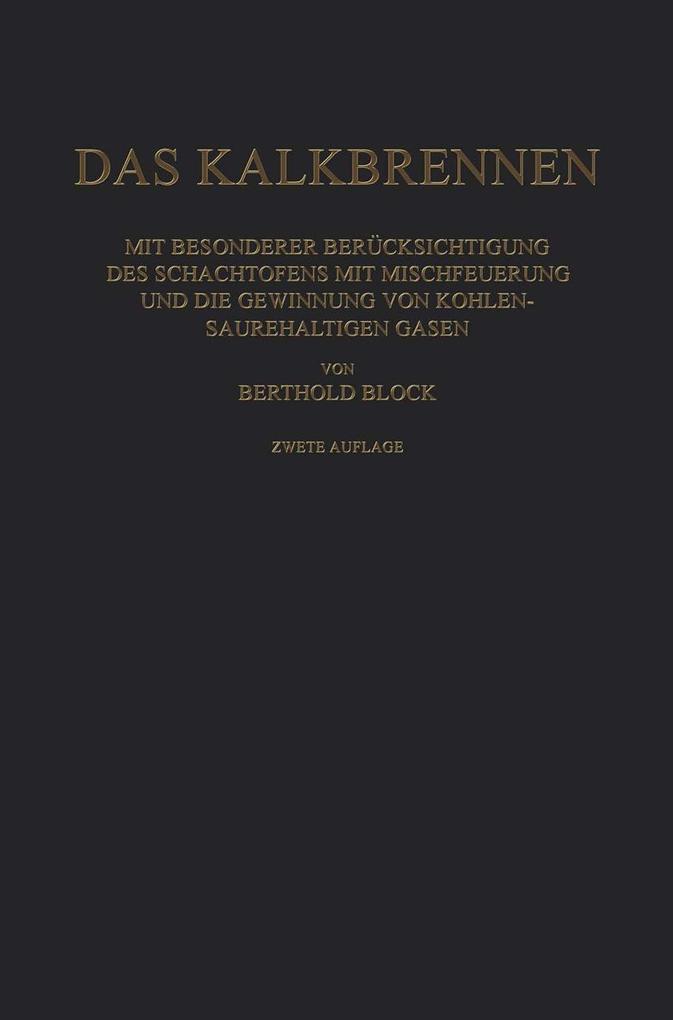 Das Kalkbrennen