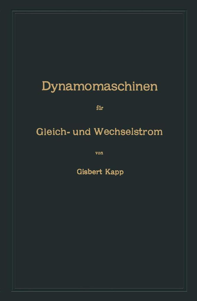 Dynamomaschinen für Gleich- und Wechselstrom