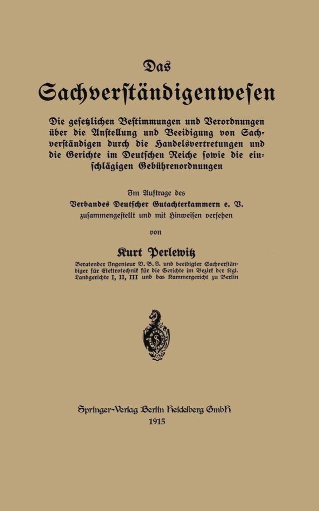 Das Sachverständigenwesen