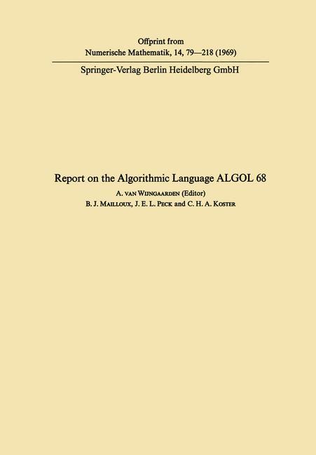 Report on the Algorithmic Language ALGOL 68