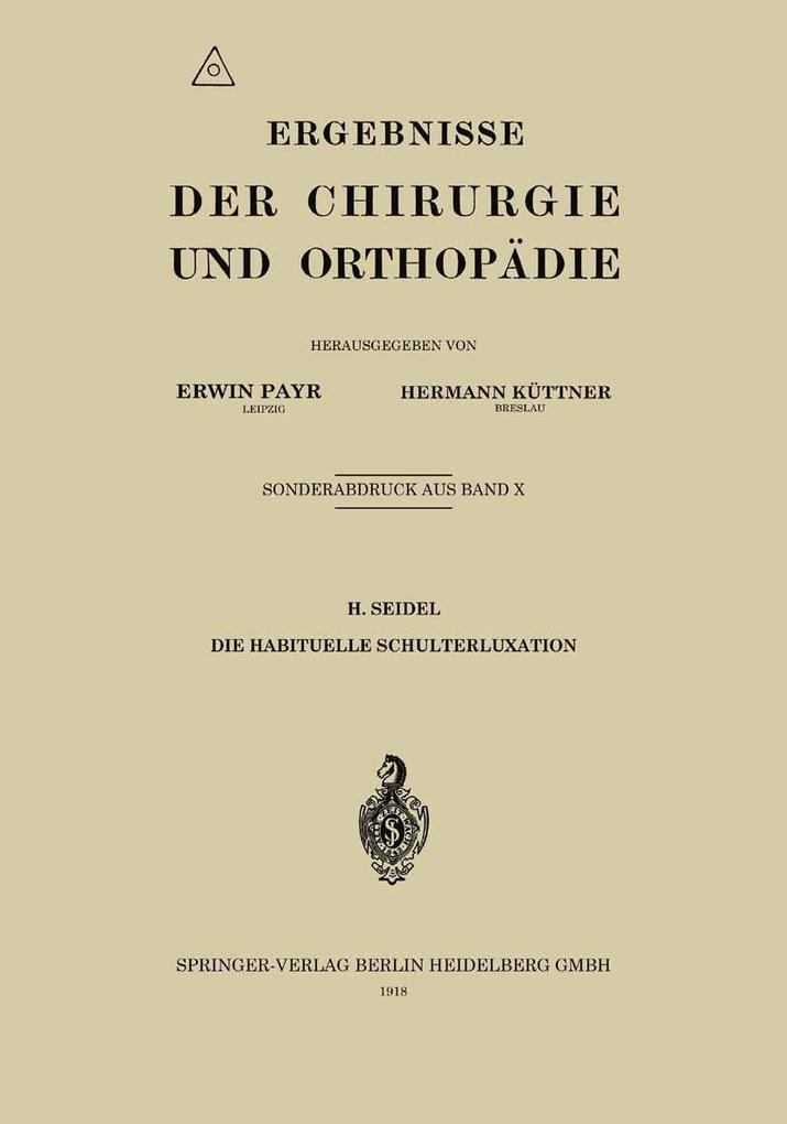Die habituelle Schulterluxation