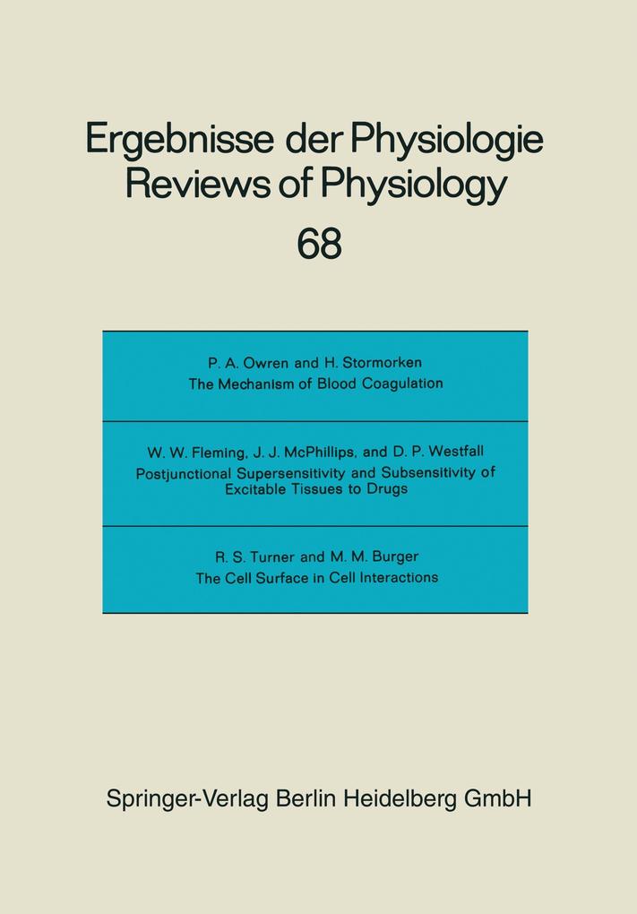 Reviews of Physiology Biochemistry and Experimental Pharmacology