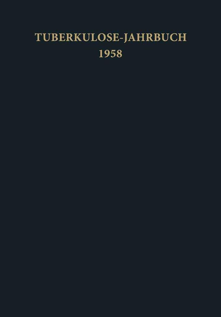 Tuberkulose-Jahrbuch 1958