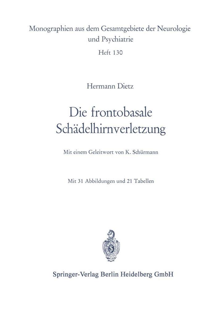 Die frontobasale Schädelhirnverletzung