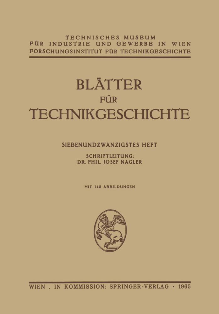 Blätter für Technikgeschichte - Josef Nagler