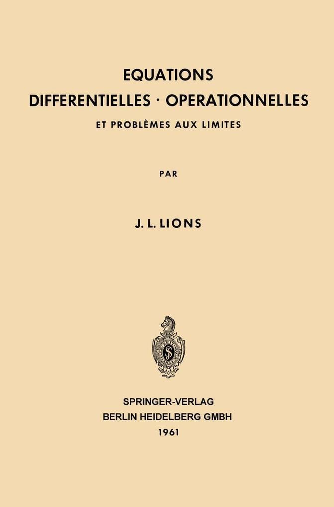 Equations Differentielles Operationnelles