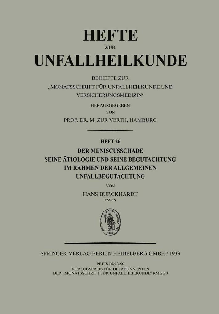 Der Meniscusschade