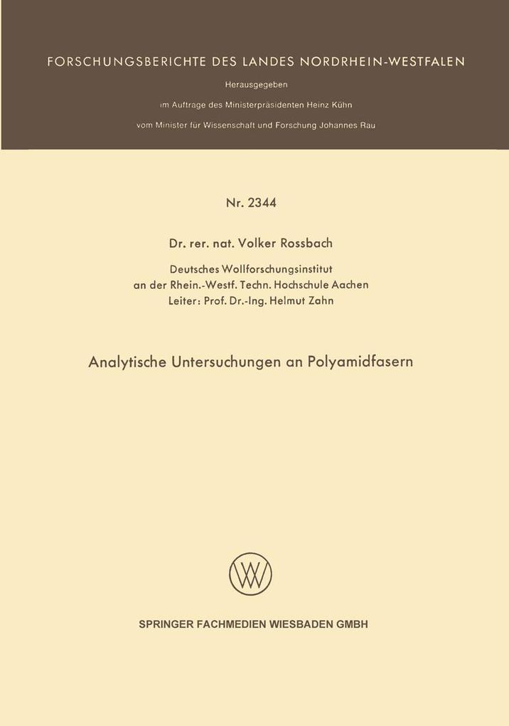 Analytische Untersuchungen an Polyamidfasern