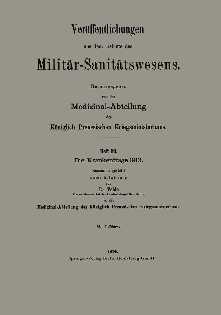 Die Krankentrage 1913